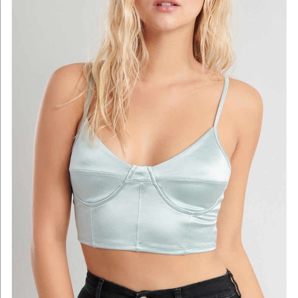 GARAGE satin bustier tank BNWOT